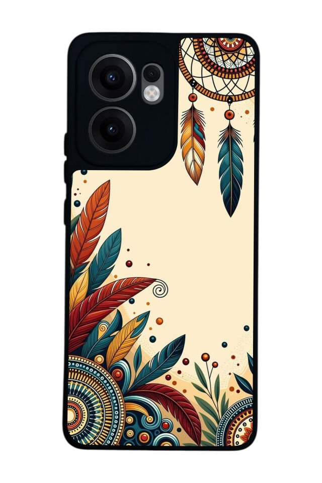 Oppo Reno 13F Uyumlu Mandala Tasarımlı Glossy Premium Kılıf