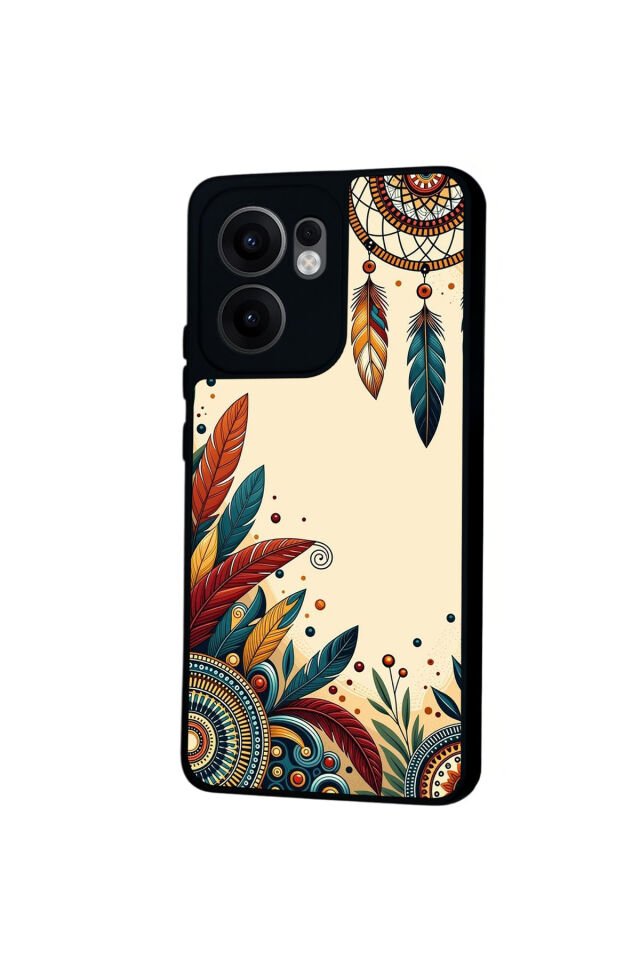 Oppo Reno 13F Uyumlu Mandala Tasarımlı Glossy Premium Kılıf