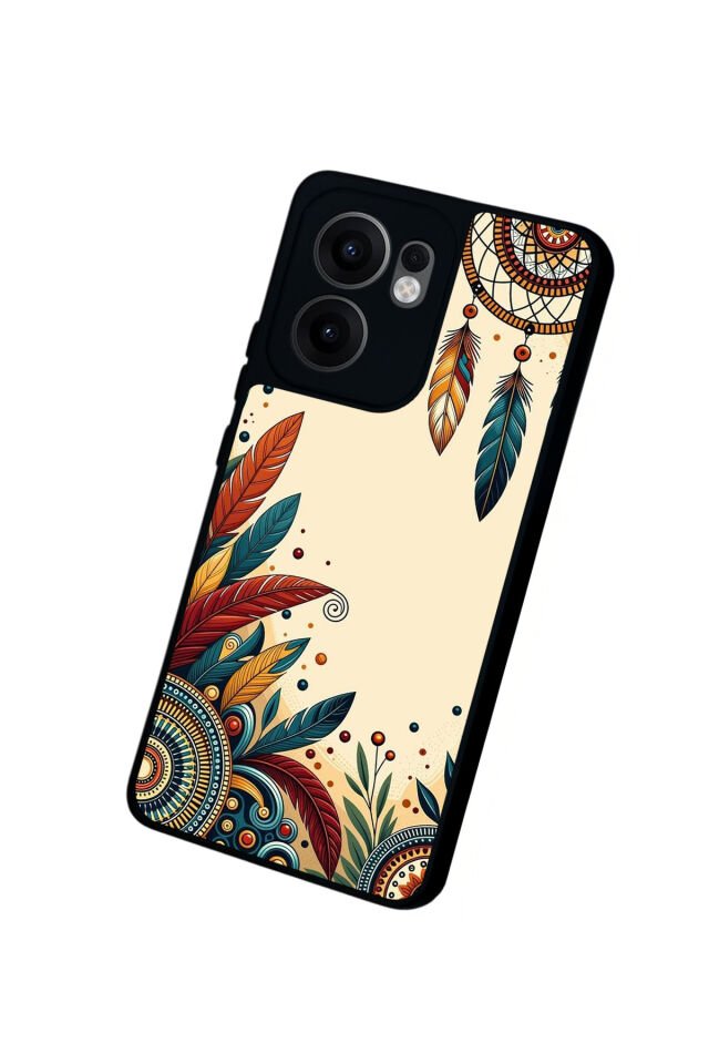 Oppo Reno 13F Uyumlu Mandala Tasarımlı Glossy Premium Kılıf