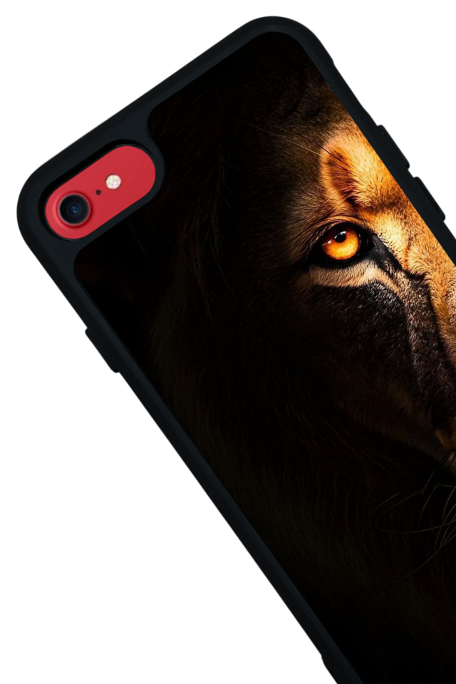iPhone 8 Uyumlu Aslan Tasarımlı Glossy Premium Kılıf