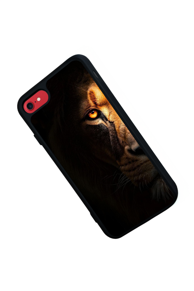 iPhone 8 Uyumlu Aslan Tasarımlı Glossy Premium Kılıf
