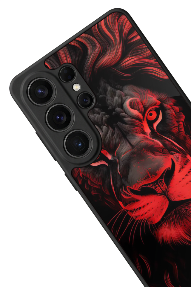 Samsung Galaxy S26 Ultra Uyumlu Aslan Tasarımlı Glossy Premium Kılıf