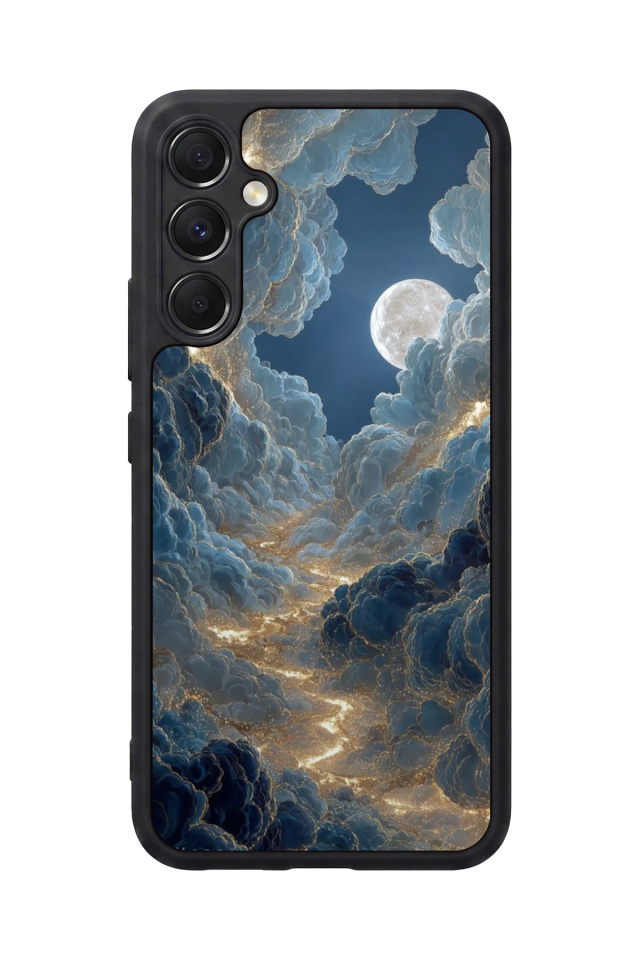 Samsung Galaxy M34 Uyumlu Ay Tasarımlı Glossy Premium Kılıf