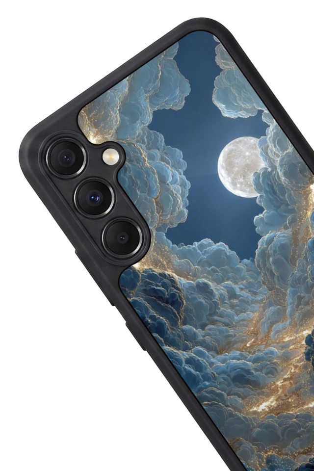 Samsung Galaxy M34 Uyumlu Ay Tasarımlı Glossy Premium Kılıf