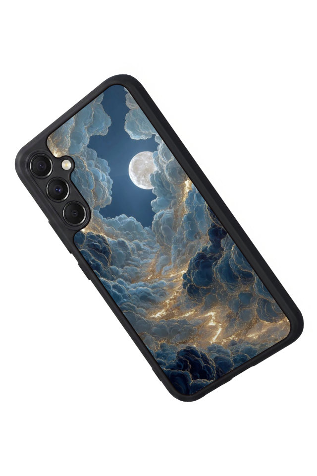 Samsung Galaxy M34 Uyumlu Ay Tasarımlı Glossy Premium Kılıf
