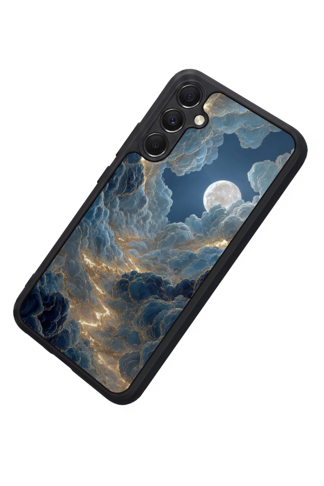 Samsung Galaxy M34 Uyumlu Ay Tasarımlı Glossy Premium Kılıf