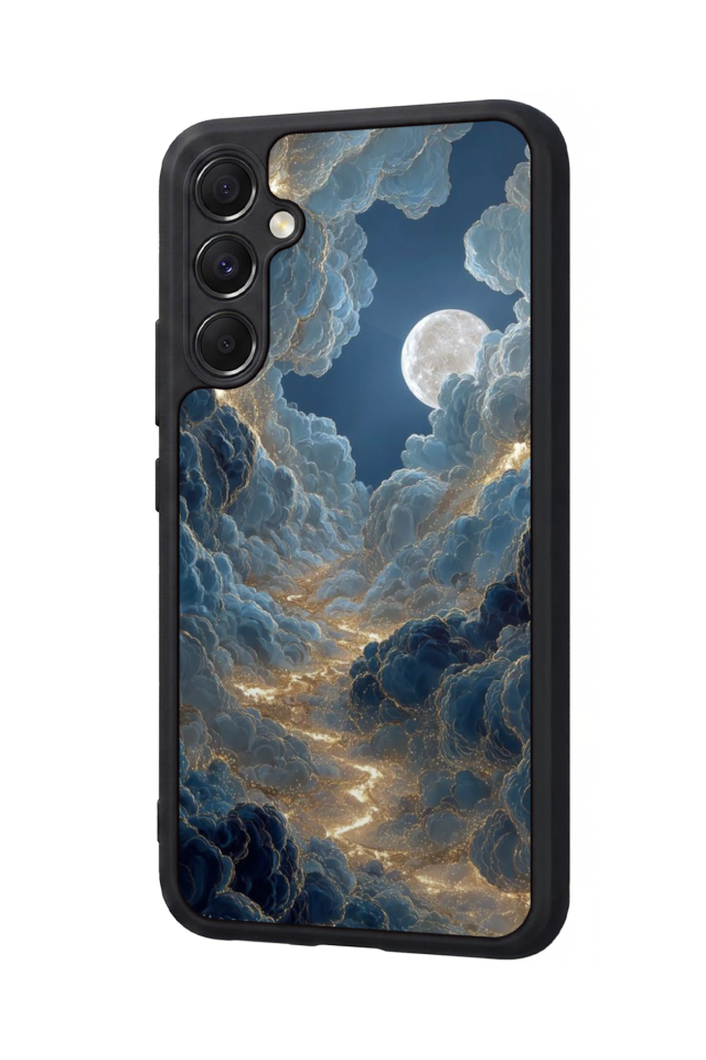 Samsung Galaxy M34 Uyumlu Ay Tasarımlı Glossy Premium Kılıf