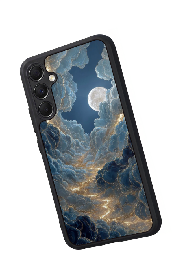 Samsung Galaxy M34 Uyumlu Ay Tasarımlı Glossy Premium Kılıf