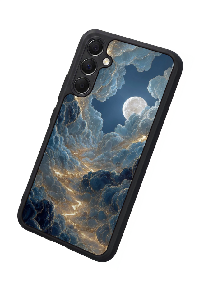 Samsung Galaxy M34 Uyumlu Ay Tasarımlı Glossy Premium Kılıf