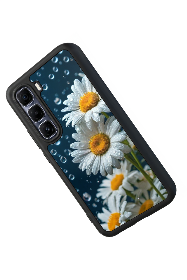 Infinix Hot 60 Pro Plus Uyumlu Cicek Tasarımlı Glossy Premium Kılıf