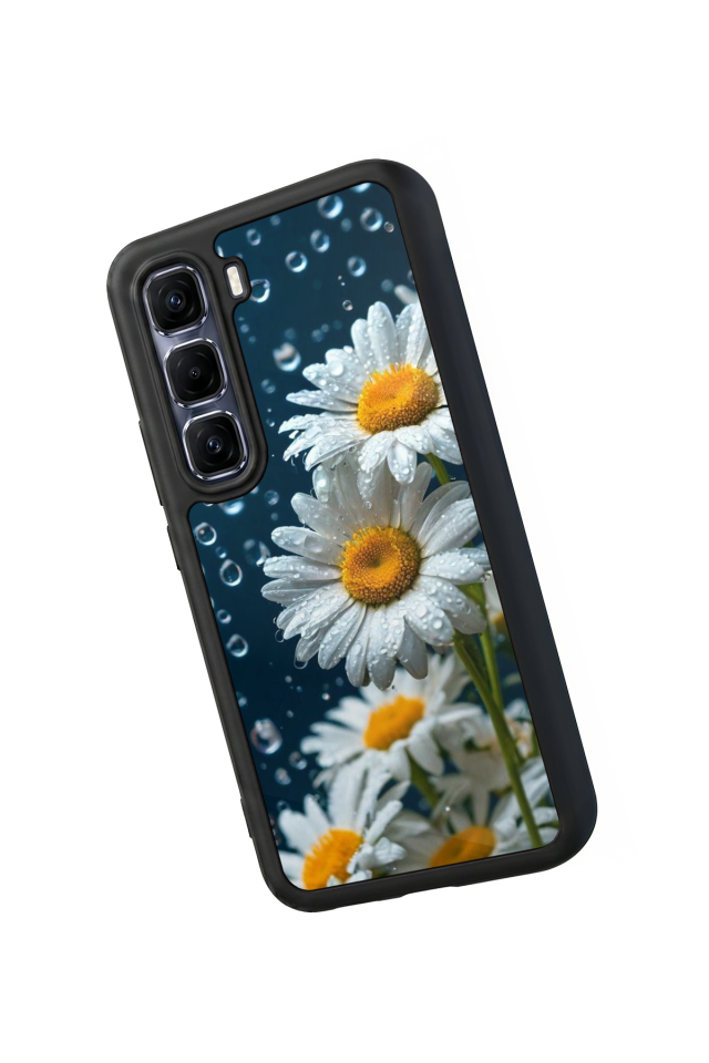 Infinix Hot 60 Pro Plus Uyumlu Cicek Tasarımlı Glossy Premium Kılıf
