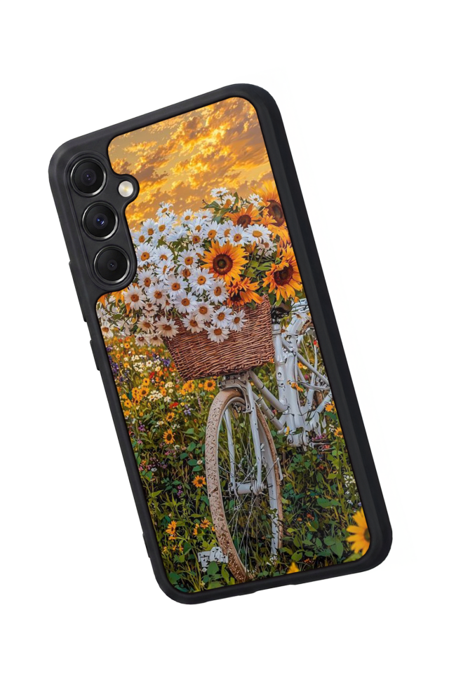 Samsung Galaxy A34 Uyumlu Cicek Tasarımlı Glossy Premium Kılıf