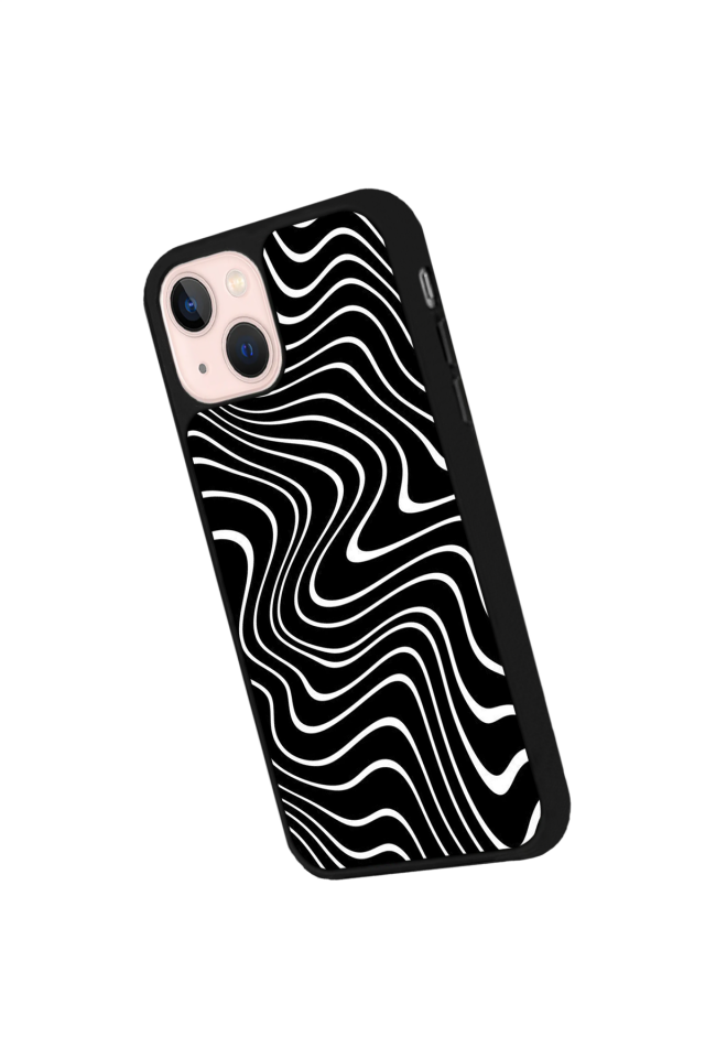 iPhone 13/14 Uyumlu Çizgi Sanatı Tasarımlı Glossy Premium Kılıf