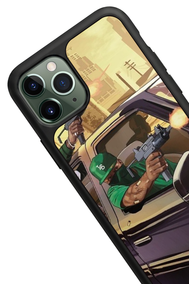 iPhone 11 Pro Max Uyumlu GTA Tasarımlı Glossy Premium Kılıf