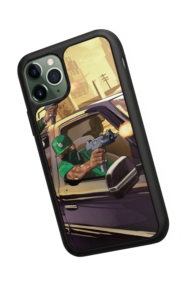 iPhone 11 Pro Max Uyumlu GTA Tasarımlı Glossy Premium Kılıf
