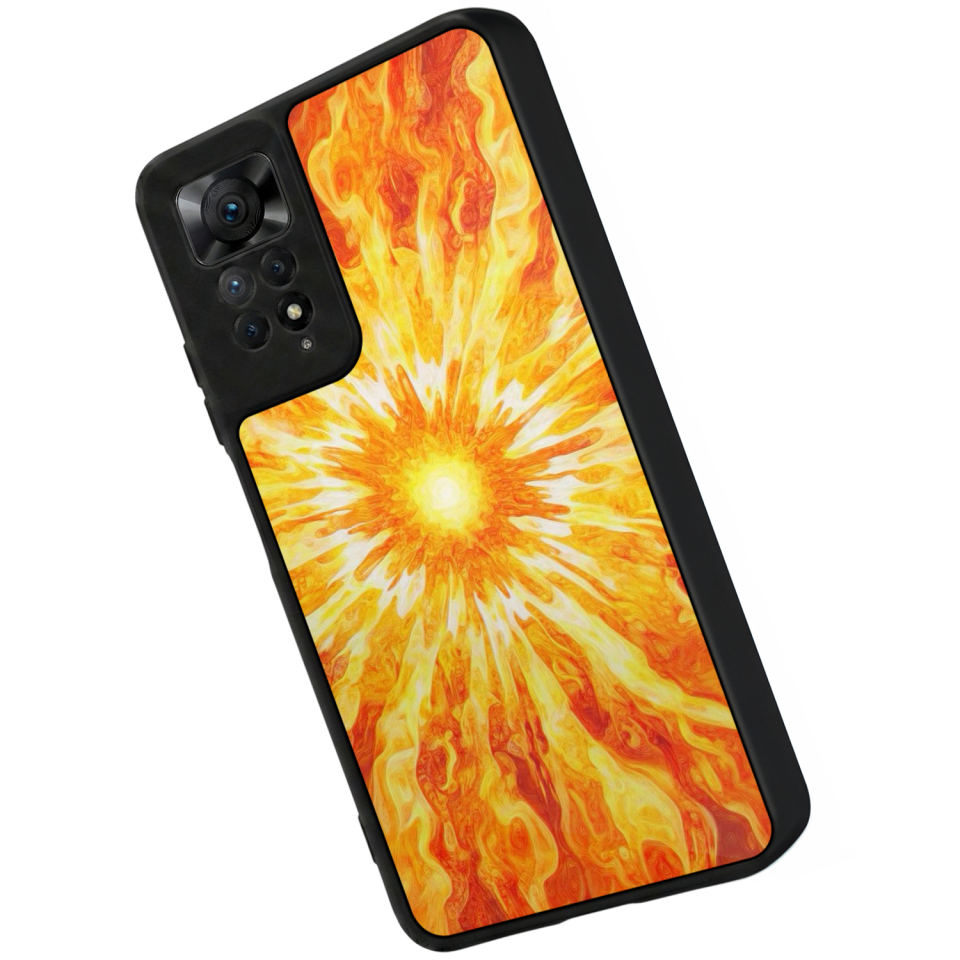 Xiaomi Redmi Note 12 Pro Uyumlu Güneş Tasarımlı Glossy Premium Kılıf