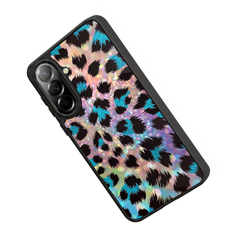 Samsung Galaxy A37 Uyumlu Hologram Leopar Tasarımlı Glossy Premium Kılıf