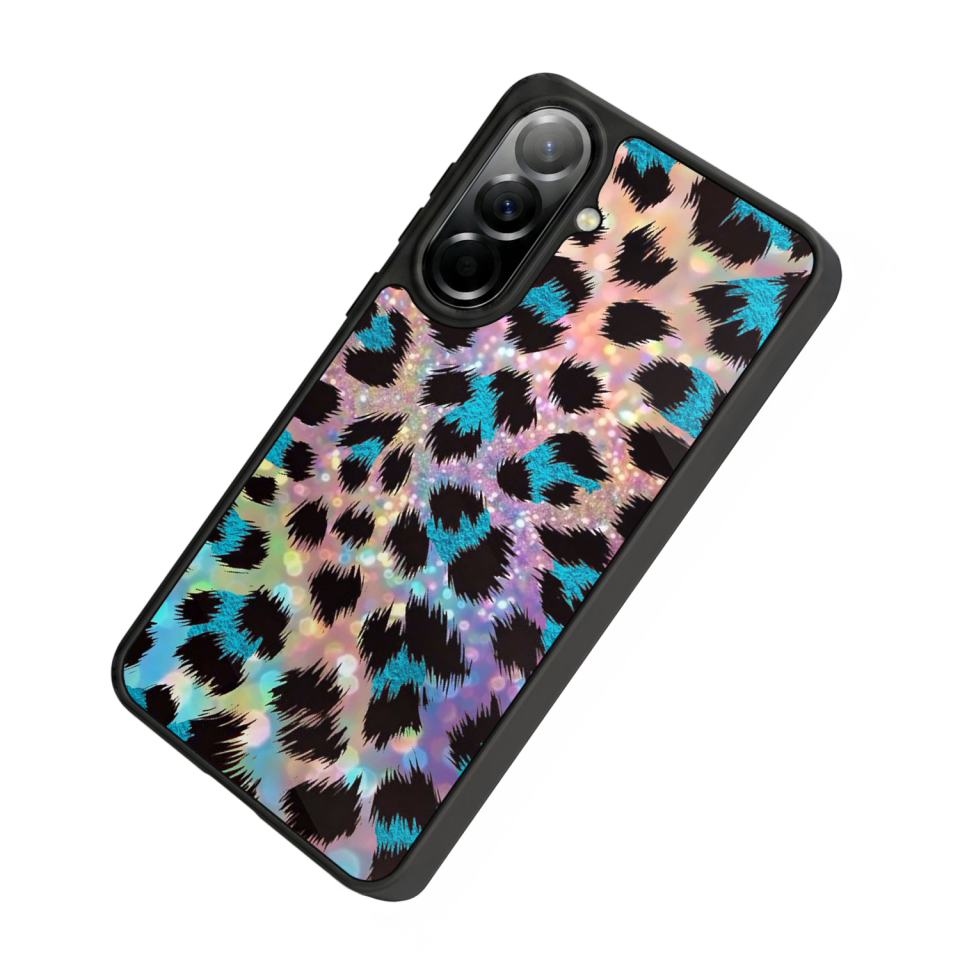 Samsung Galaxy A37 Uyumlu Hologram Leopar Tasarımlı Glossy Premium Kılıf