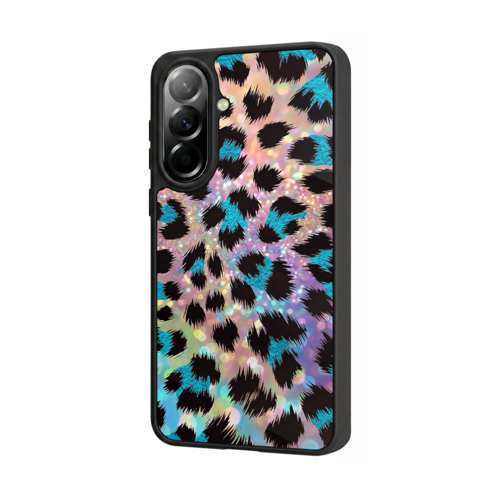 Samsung Galaxy A37 Uyumlu Hologram Leopar Tasarımlı Glossy Premium Kılıf