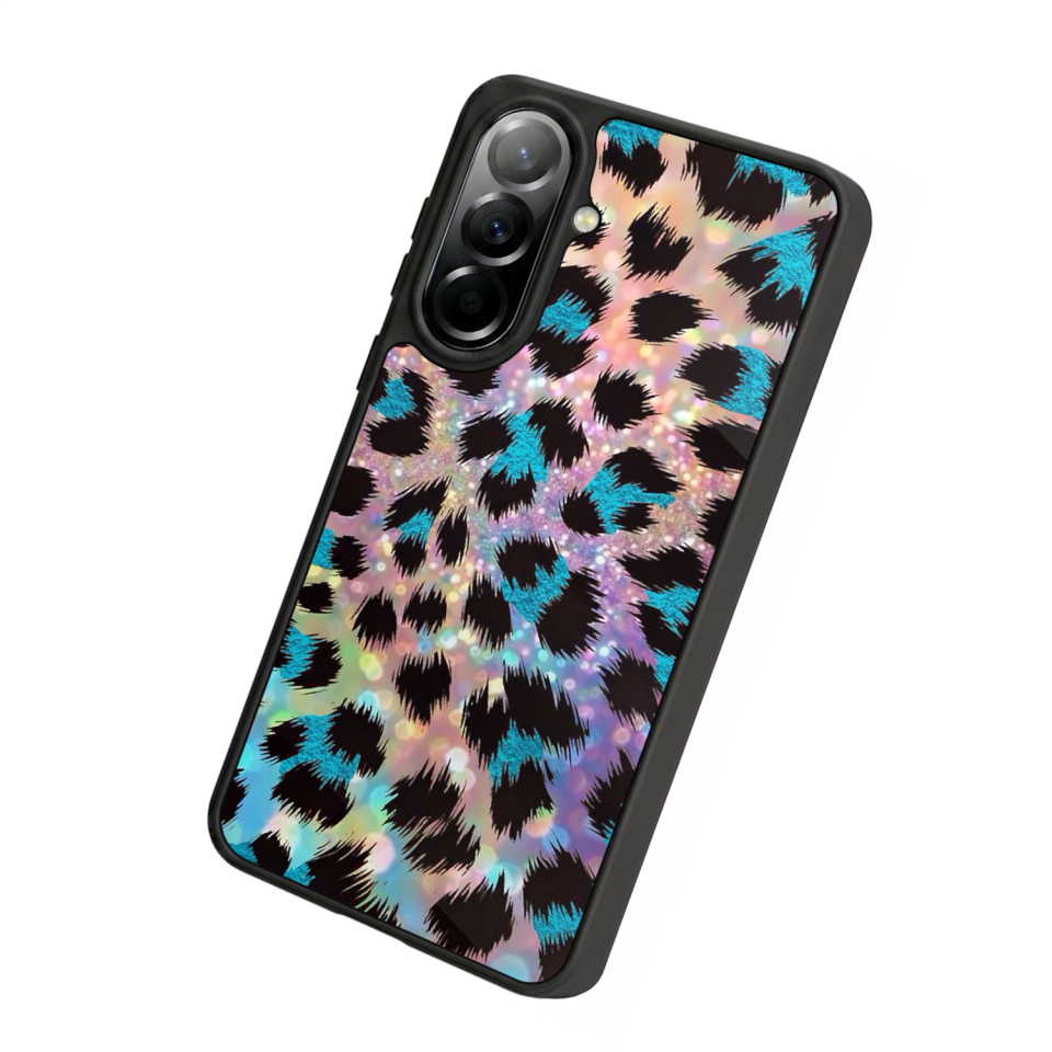 Samsung Galaxy A37 Uyumlu Hologram Leopar Tasarımlı Glossy Premium Kılıf