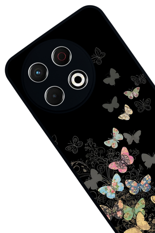 Tecno Spark 30 Pro Uyumlu Kelebek Tasarımlı Glossy Premium Kılıf