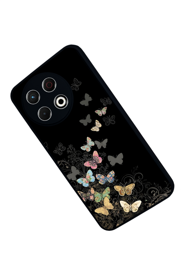 Tecno Spark 30 Pro Uyumlu Kelebek Tasarımlı Glossy Premium Kılıf