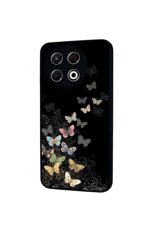 Tecno Spark 30 Pro Uyumlu Kelebek Tasarımlı Glossy Premium Kılıf