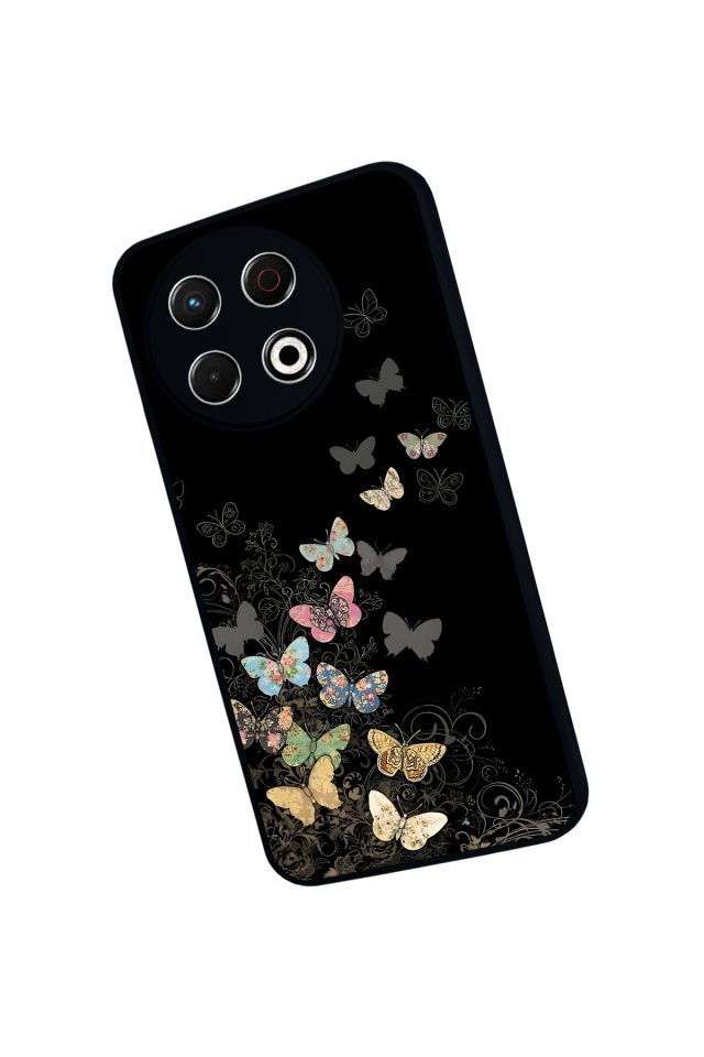 Tecno Spark 30 Pro Uyumlu Kelebek Tasarımlı Glossy Premium Kılıf