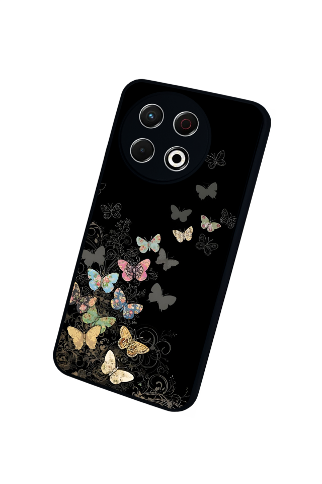 Tecno Spark 30 Pro Uyumlu Kelebek Tasarımlı Glossy Premium Kılıf
