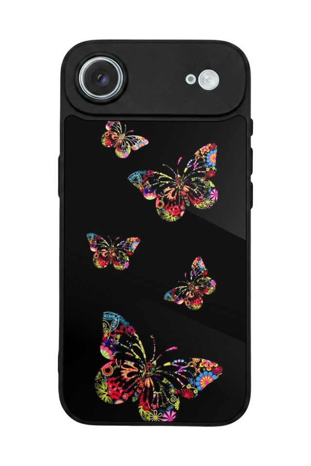 iPhone 17 Air Uyumlu Kelebek Tasarımlı Glossy Premium Kılıf