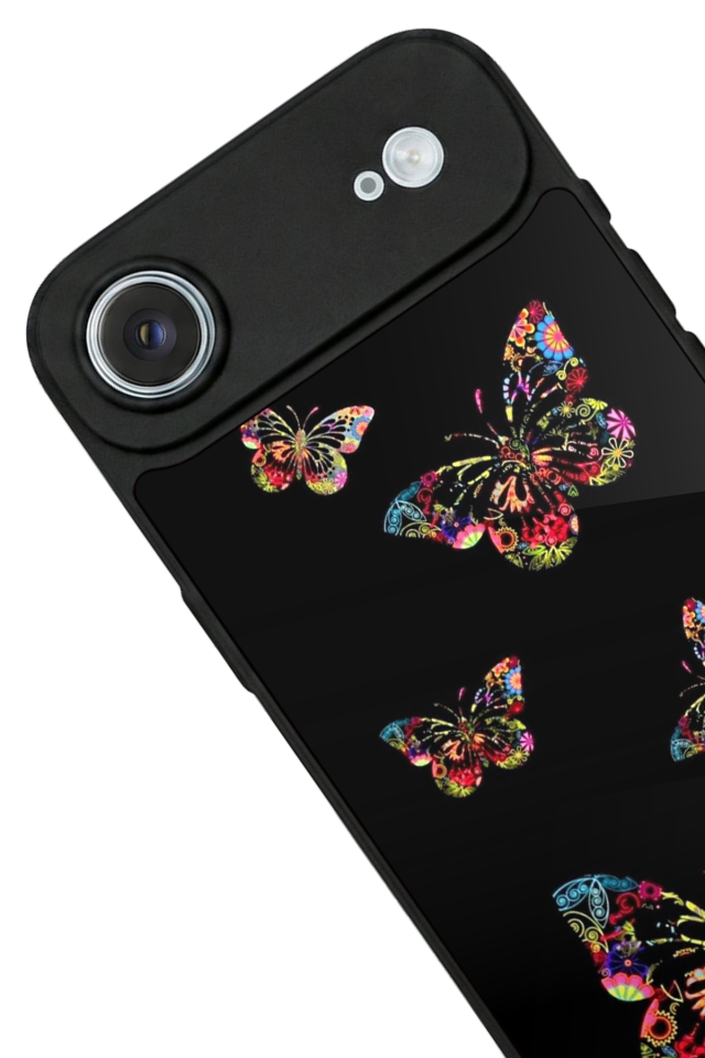 iPhone 17 Air Uyumlu Kelebek Tasarımlı Glossy Premium Kılıf