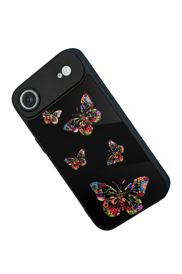 iPhone 17 Air Uyumlu Kelebek Tasarımlı Glossy Premium Kılıf
