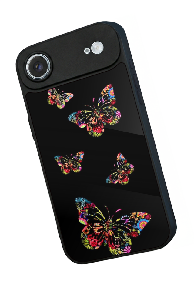 iPhone 17 Air Uyumlu Kelebek Tasarımlı Glossy Premium Kılıf