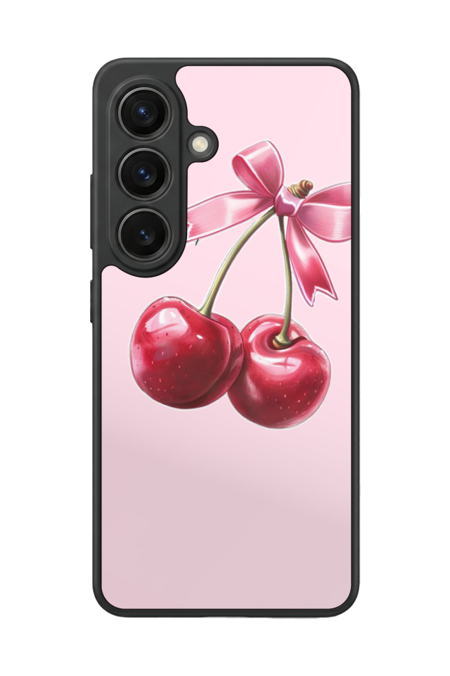 Samsung Galaxy S26 Uyumlu Kiraz Tasarımlı Glossy Premium Kılıf