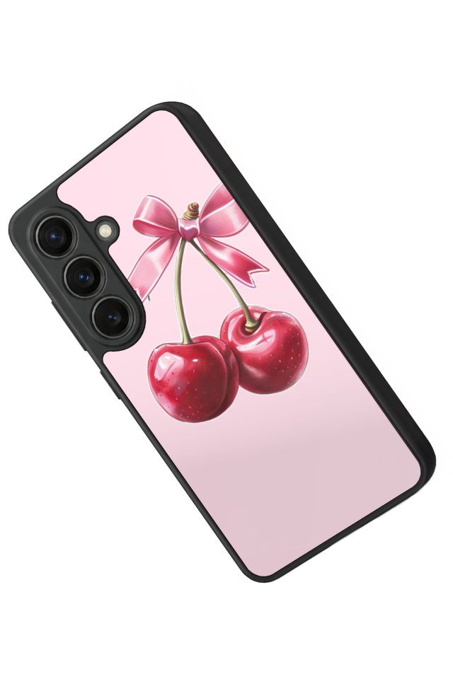 Samsung Galaxy S26 Uyumlu Kiraz Tasarımlı Glossy Premium Kılıf