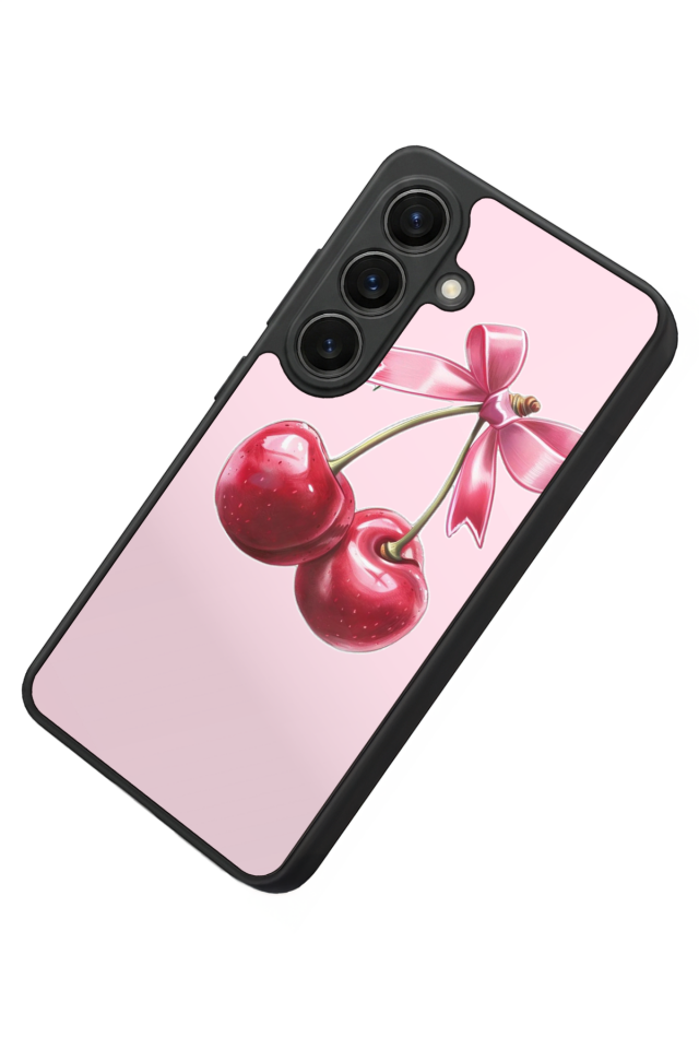 Samsung Galaxy S26 Uyumlu Kiraz Tasarımlı Glossy Premium Kılıf