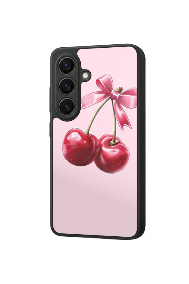 Samsung Galaxy S26 Uyumlu Kiraz Tasarımlı Glossy Premium Kılıf