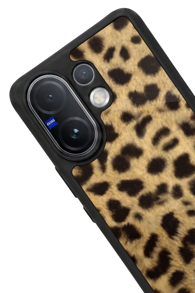 Vivo V60 Uyumlu Leopar Tasarımlı Glossy Premium Kılıf