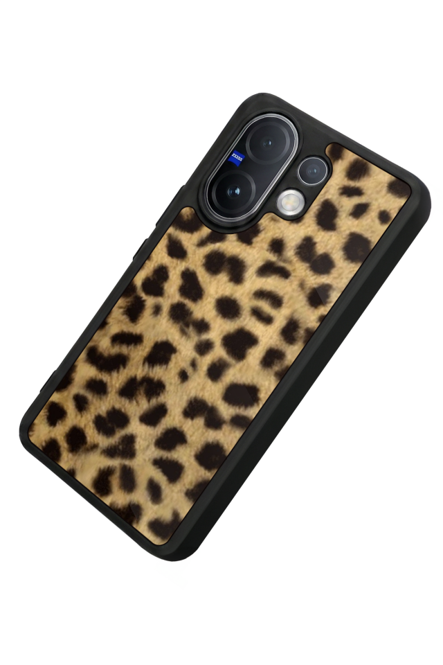Vivo V60 Uyumlu Leopar Tasarımlı Glossy Premium Kılıf