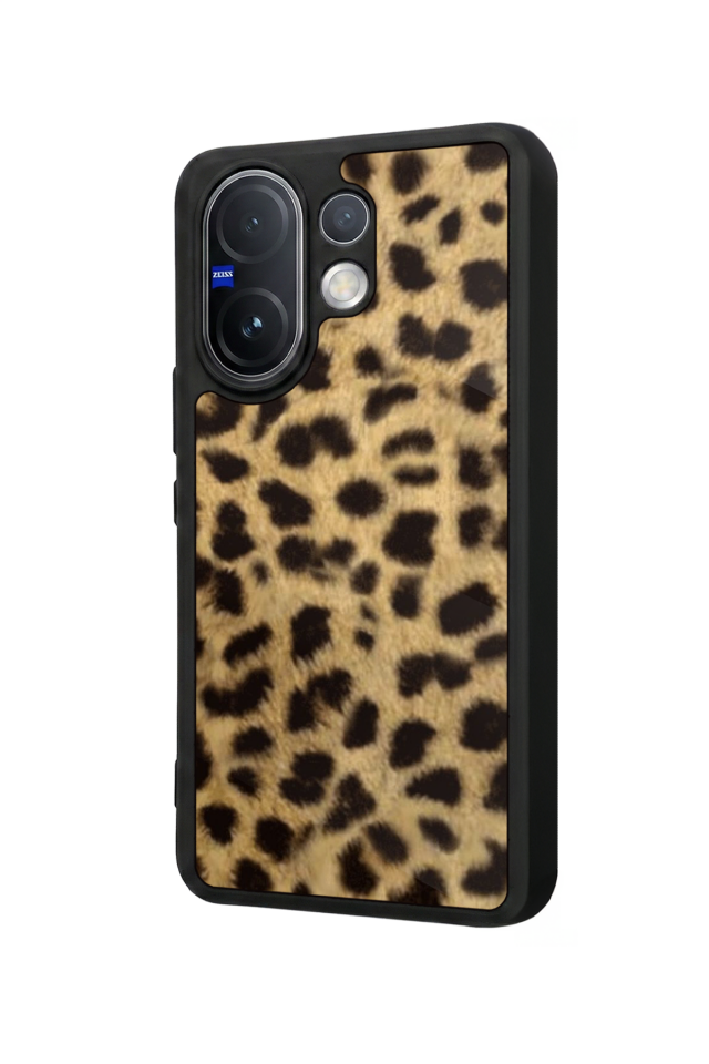 Vivo V60 Uyumlu Leopar Tasarımlı Glossy Premium Kılıf