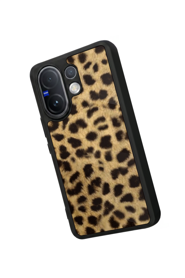 Vivo V60 Uyumlu Leopar Tasarımlı Glossy Premium Kılıf
