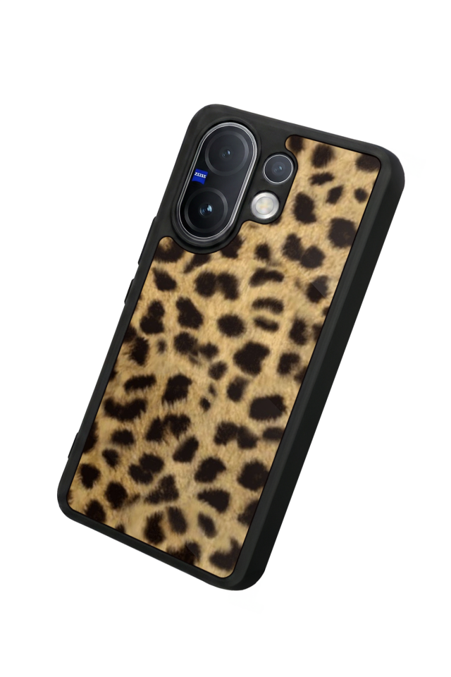 Vivo V60 Uyumlu Leopar Tasarımlı Glossy Premium Kılıf