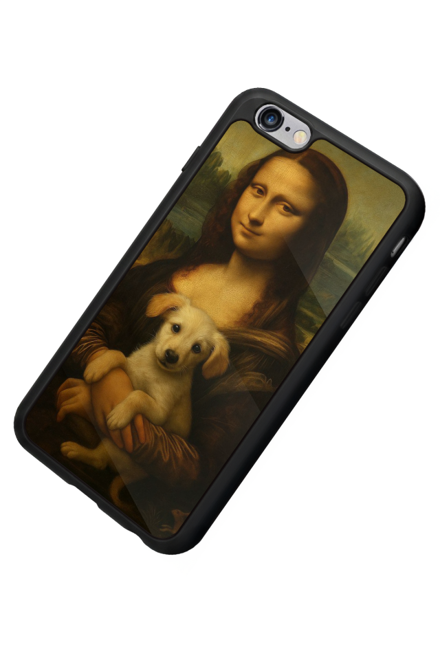 iPhone 6s Plus Uyumlu Monalisa Tasarımlı Glossy Premium Kılıf