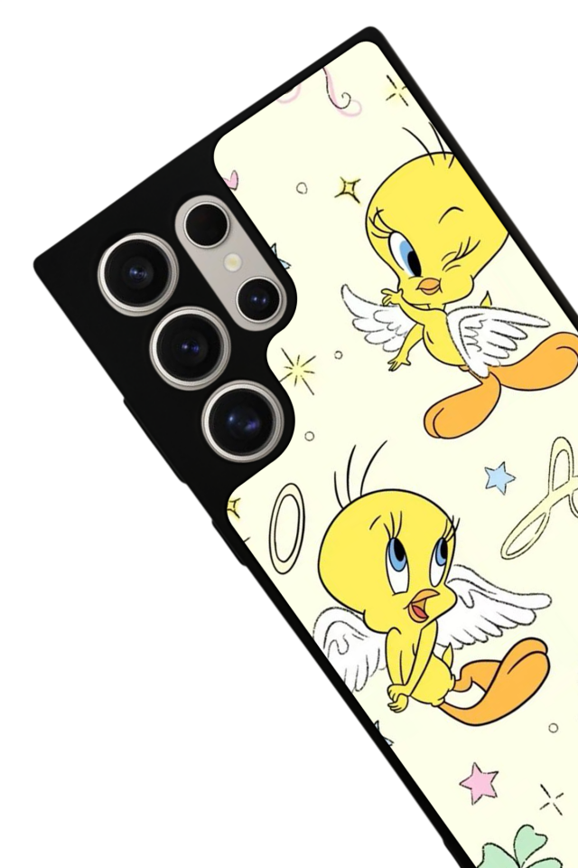 Samsung Galaxy S22 Ultra Uyumlu Tweety Tasarımlı Glossy Premium Kılıf