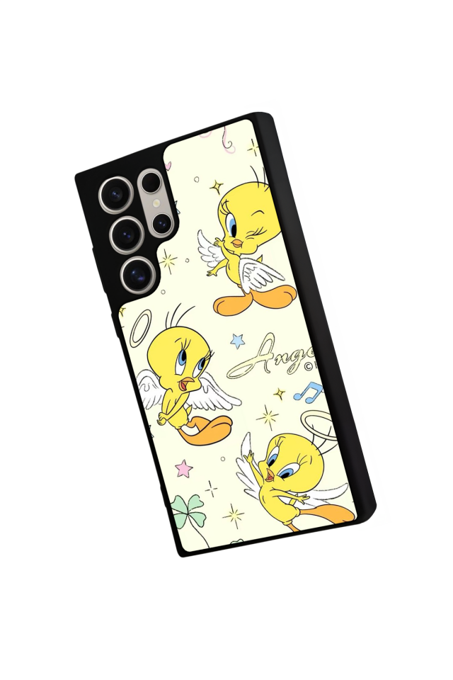 Samsung Galaxy S22 Ultra Uyumlu Tweety Tasarımlı Glossy Premium Kılıf