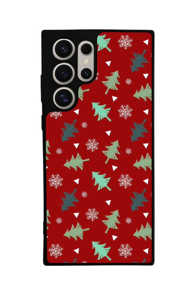 Samsung Galaxy S24 Ultra Uyumlu Yilbasi Christmas Tasarımlı Glossy Premium Kılıf