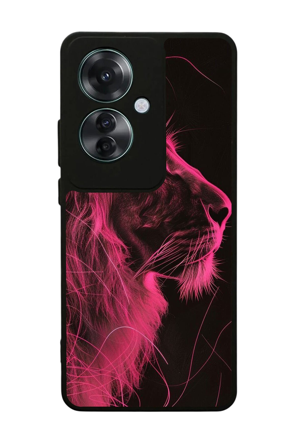 Oppo Reno 11F Uyumlu Aslan Tasarımlı Glossy Premium Kılıf