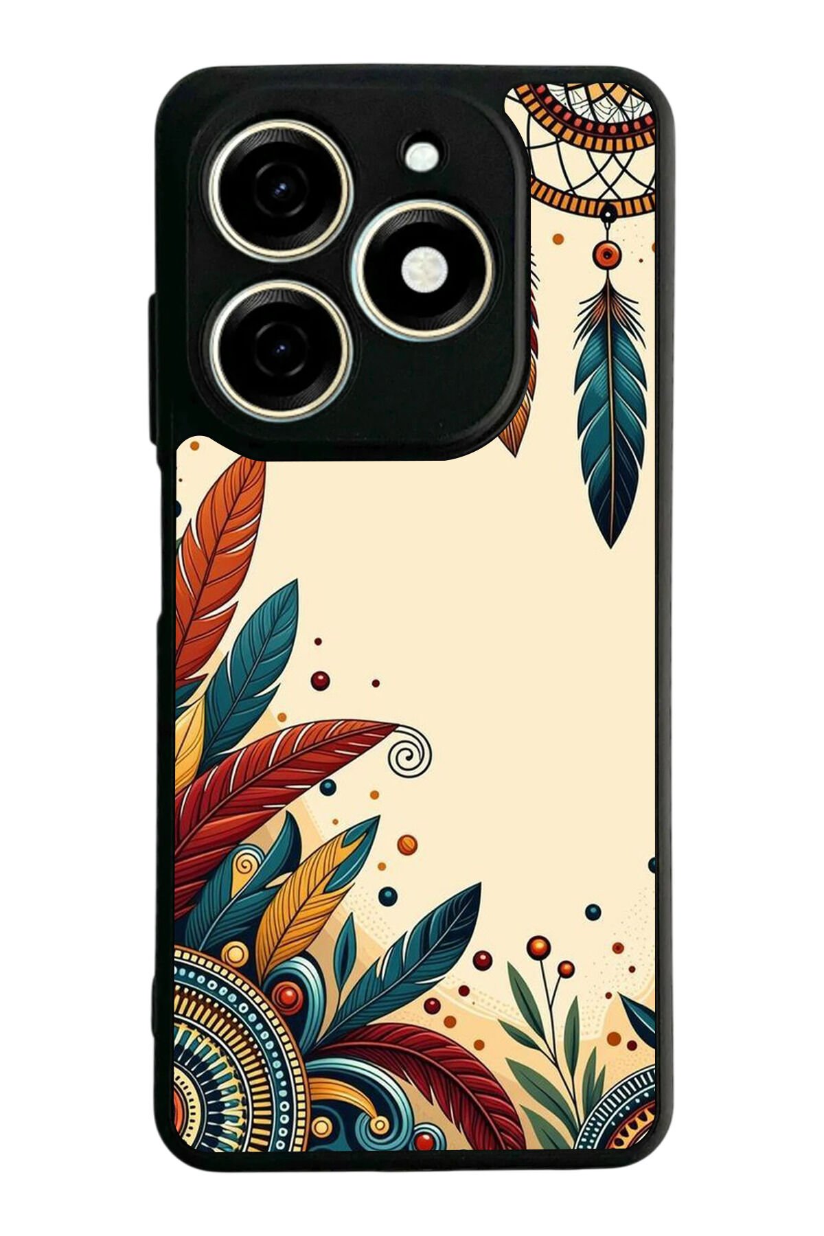 Infınıx Smart 8 Pro Uyumlu Mandala Tasarımlı Glossy Premium Kılıf