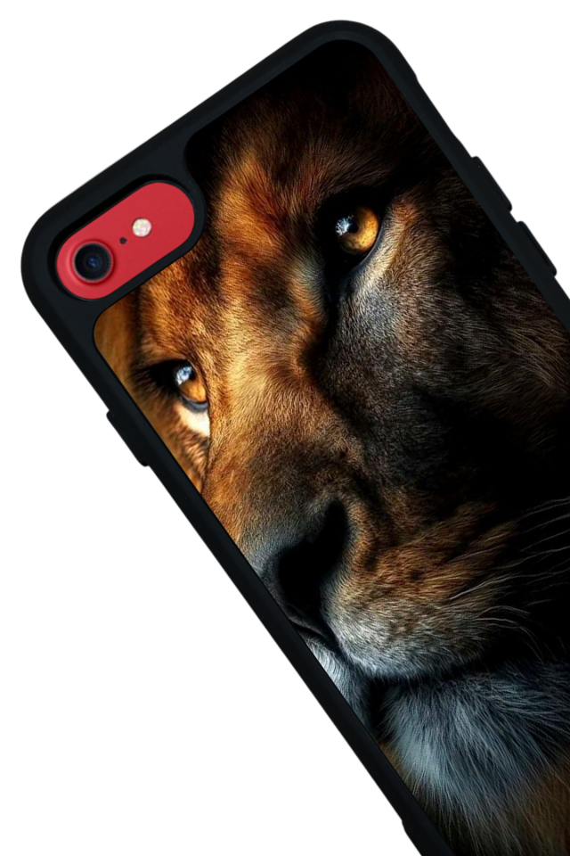 iPhone 8 Uyumlu Aslan Tasarımlı Glossy Premium Kılıf