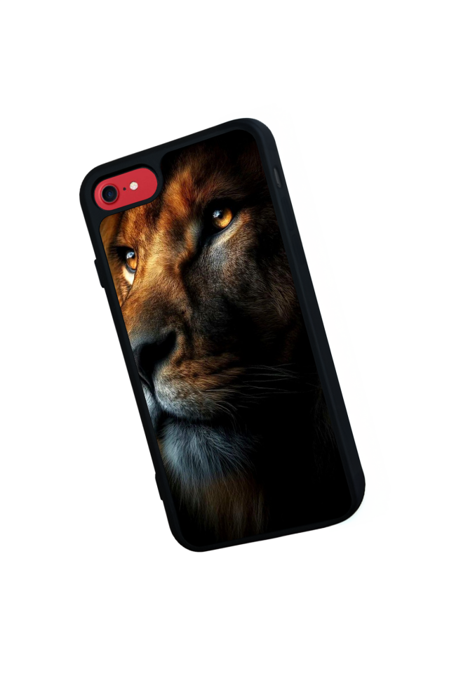 iPhone 8 Uyumlu Aslan Tasarımlı Glossy Premium Kılıf